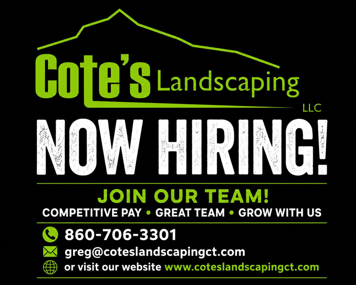 Project Cote's Landscaping Is Hiring and We Want Good People image
