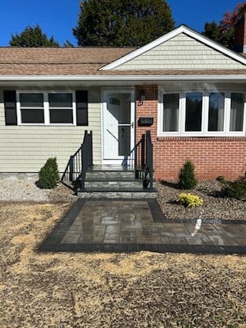 Gallery photos for Chic Walkway Upgrade with Stunning Stone Pavers: Image #2
