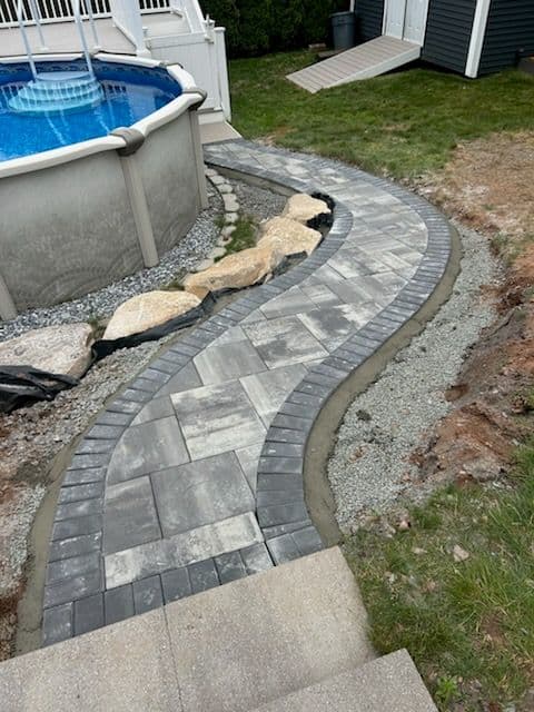 Gallery photos for Stunning Walkway and Pool Patio Transformation: Image #2